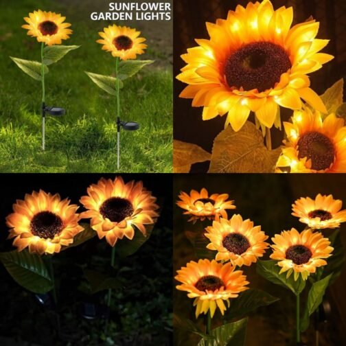 Solar Rechargable LED Sunflower - Image 3
