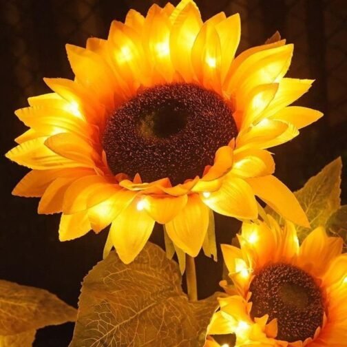 Solar Rechargable LED Sunflower - Image 6