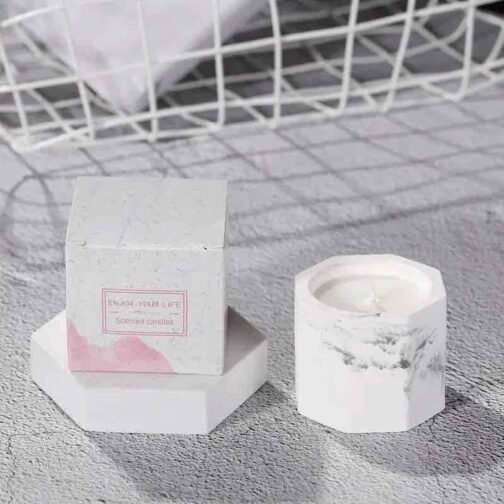 Marble Texture Premium Candle (Imported) - Image 3
