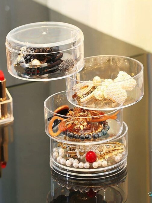 360° Revolving 4 Layer TPT Jewellery Organiser - Image 7