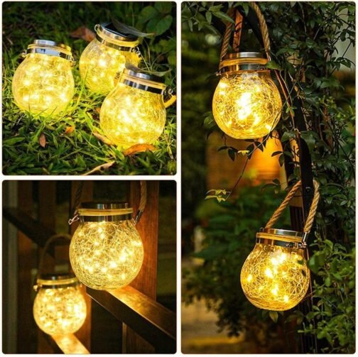 Solar Hanging Rechargable LED Jar (Imported) - Image 7